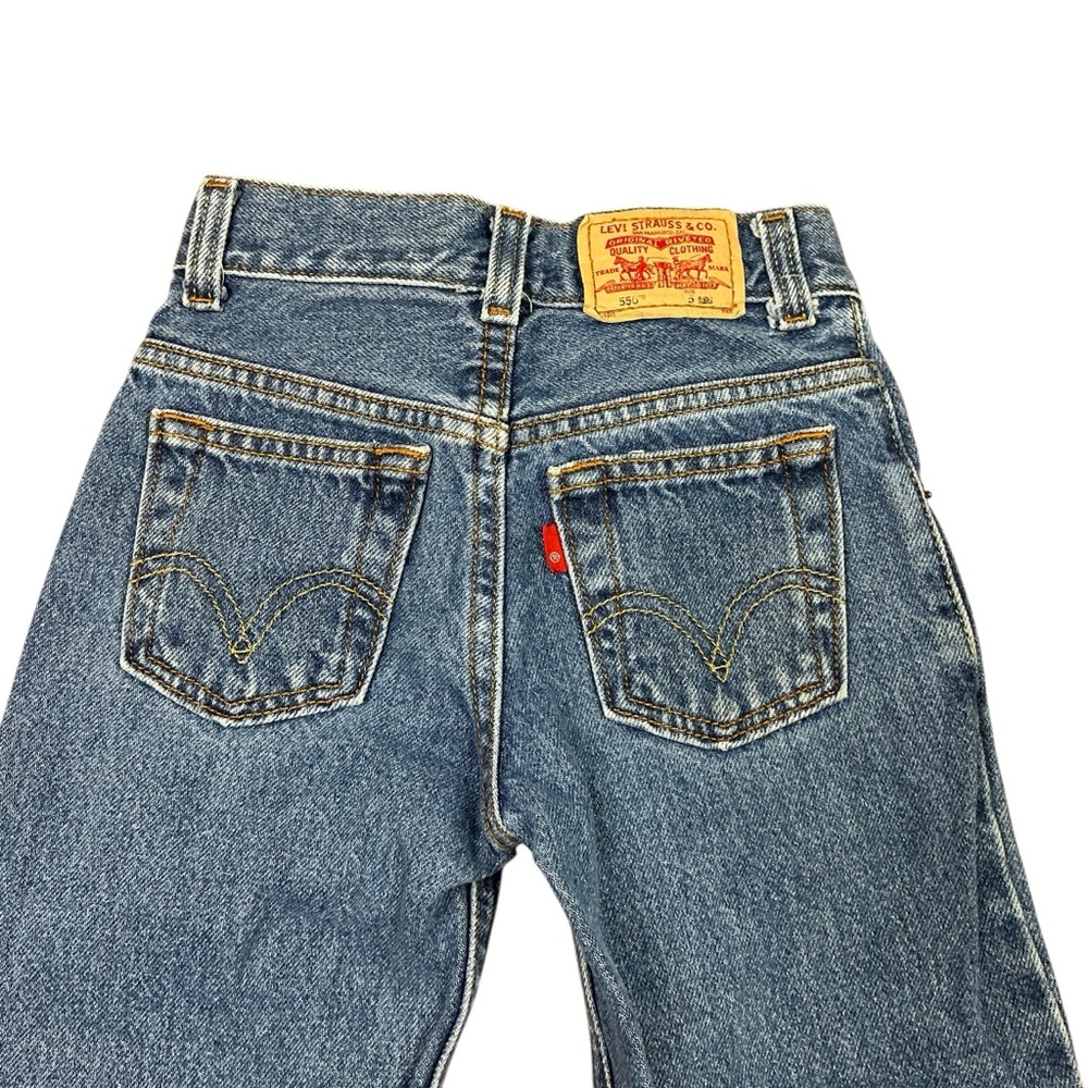 Y2K Levi’s 550 medium wash straight leg Jeans size youth XS - Picture 3 of 6